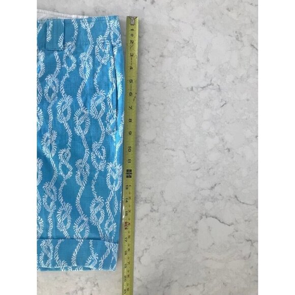 LILY PULITZER Bermuda Shorts Palm Beach Fit Size 4 Blue White Rope Row Your Boat - Picture 6 of 7